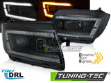 VW Crafter II 2017-2024 Fari Anteriori LED Light Tube Nero - autorivallo