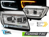 VW Crafter II 2017-2024 Fari Anteriori Full LED Lightube Cromati - autorivallo