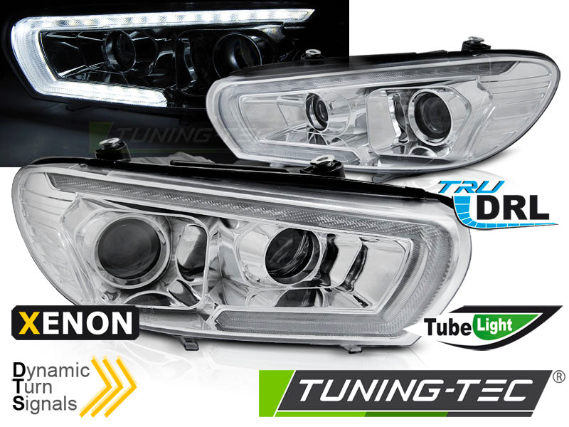 XEONON HEADLIGHTS TUBE SEQ LED CHROME fits VW SCIROCCO 08-04.14 - autorivallo