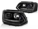 VW T5 2010-2015 Fari Anteriori Light Tube DRL LED Nero - autorivallo