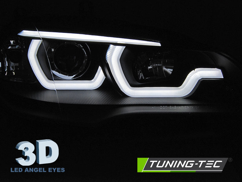 BMW X5 E70 2007-2013 Fari Anteriori LED Light Tube Nero - autorivallo