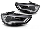 Audi A3 8V 2012-2016 Fari Anteriori LED Diurne Nero Xenon