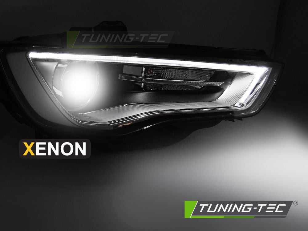 Audi A3 8V 2012-2016 Fari Anteriori LED Diurne Nero Xenon