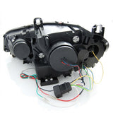 Fari anteriori Angel Eyes 3D LED neri per BMW X5 E70 Installazione facile
