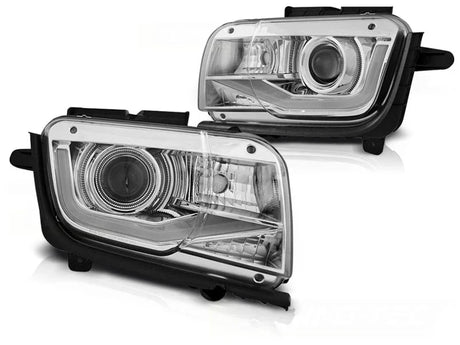 Chevrolet Camaro 2009-2013 Fari Anteriori LED Light Tube Cromati - autorivallo