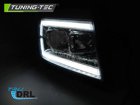 VW Crafter II 2017-2024 Fari Anteriori Full LED Lightube Cromati - autorivallo