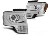 Ford F-150 MK12 2008-2014 Fari Anteriori LED Cromati - autorivallo