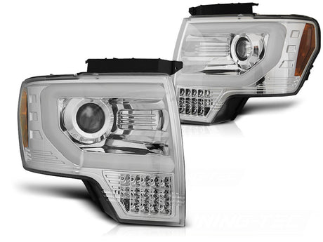 Ford F-150 MK12 2008-2014 Fari Anteriori LED Cromati - autorivallo