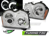 Jeep Grand Cherokee 2005-2008 Fari Anteriori LED Cromati - autorivallo