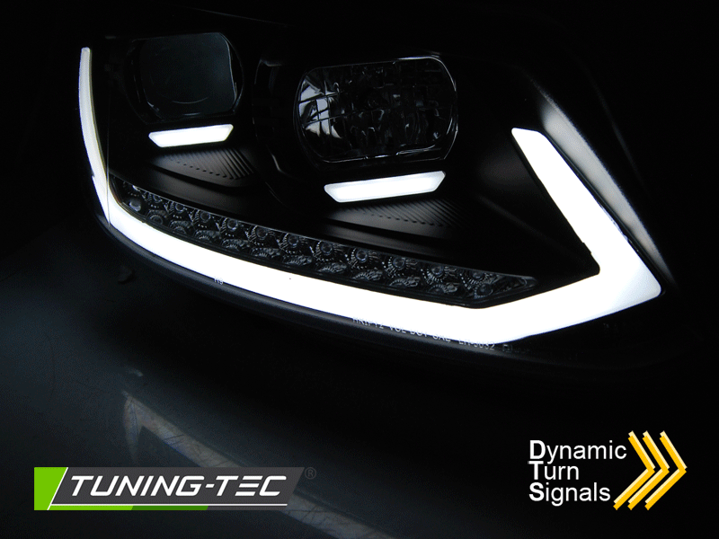 VW Touran II 2010-2015 Fari Anteriori LED DRL Nero - autorivallo