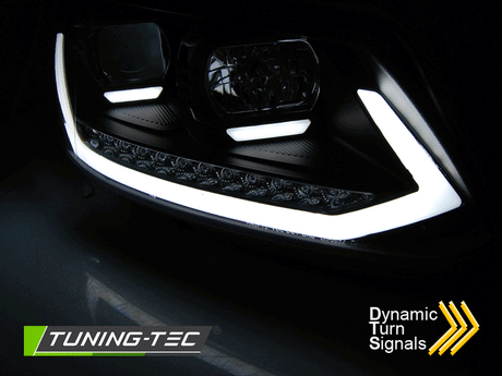 VW Touran II 2010-2015 Fari Anteriori LED DRL Nero - autorivallo