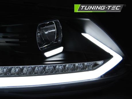 VW Touran II 2010-2015 Fari Anteriori LED DRL Nero - autorivallo