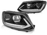 VW Touran II 2010-2015 Fari Anteriori LED DRL Nero - autorivallo
