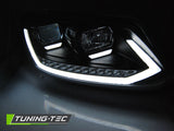 VW Touran II 2010-2015 Fari Anteriori LED DRL Nero - autorivallo