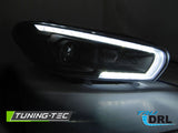VW Scirocco 2014-2017 Fari Anteriori LED Light Tube Nero - autorivallo