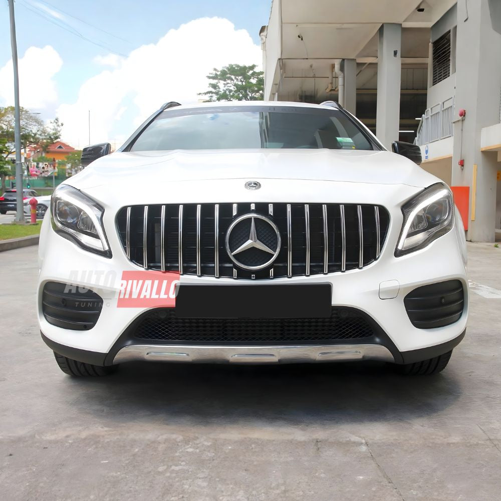 Calandra Panamericana per Mercedes GLA X156 pre-facelift 2013-2016, profili cromati