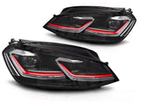 VW Golf 7 2012-2017 Fari Anteriori Full LED Diurne GTI Look - autorivallo