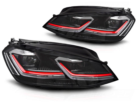 VW Golf 7 2012-2017 Fari Anteriori Full LED Diurne GTI Look - autorivallo