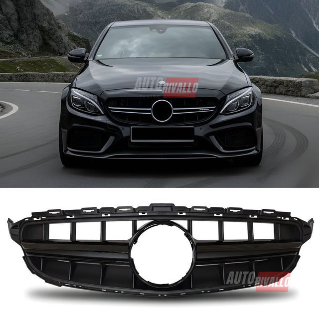 Griglia anteriore nera AMG C63 Look per Mercedes Classe C W205