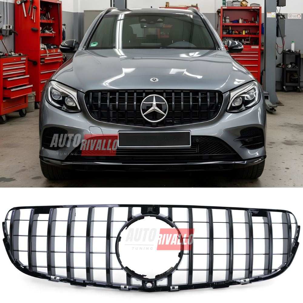 Griglia Panamericana Mercedes GLC X253 C253 2015-2019 AMG Look con supporto telecamera 360°