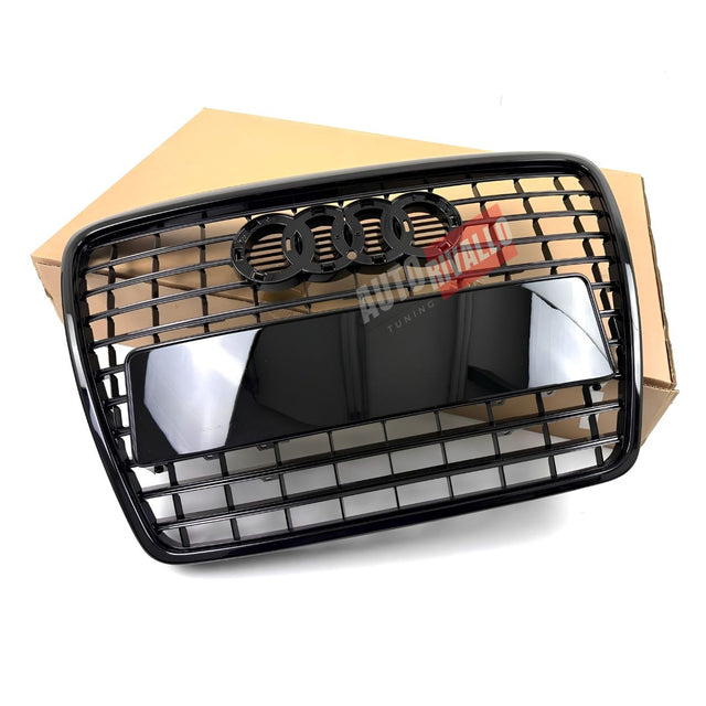 Griglia anteriore Audi A6 C6 4F 2008-2011 nera lucida vista frontale