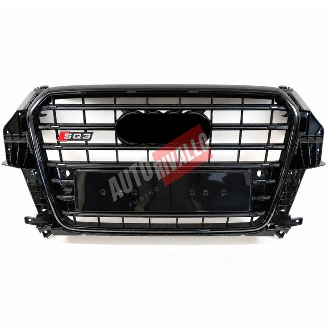Griglia anteriore Audi Q3 8U 2011-2014 nera lucida SQ3 Look con portatarga