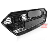 AUDI A7 C8 4K 2018-2023 Griglia Anteriore RS7 Look Nero Lucido
