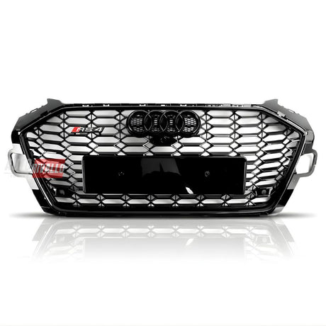 Griglia Tuning RS Look per Audi A4 B9 2019-2024. Calandra nero lucido per un tocco premium.
