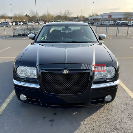 Griglia frontale nido d’ape per Chrysler 300C Touring 2004-2011, finitura nera lucida