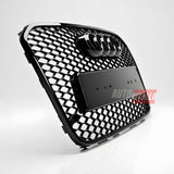 Immagine della griglia Audi A6 S6 C7 4G con design a nido d'ape e predisposizione PDC integrata.