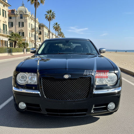 Vista frontale griglia a nido d’ape nero lucido per Chrysler 300C 2004-2011