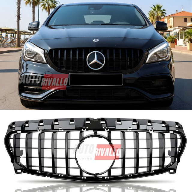 Griglia anteriore Mercedes CLA C117 (2016-2018) AMG Style GTR Look nero lucido. Upgrade frontale immediato