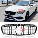 Griglia GTR Look Mercedes CLA X117 2015-2019 nero lucido con profili cromati. Upgrade immediato