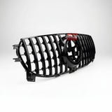 Calandra Panamericana per Mercedes GLE W167 2019-2023, design sportivo nero lucido con profili.