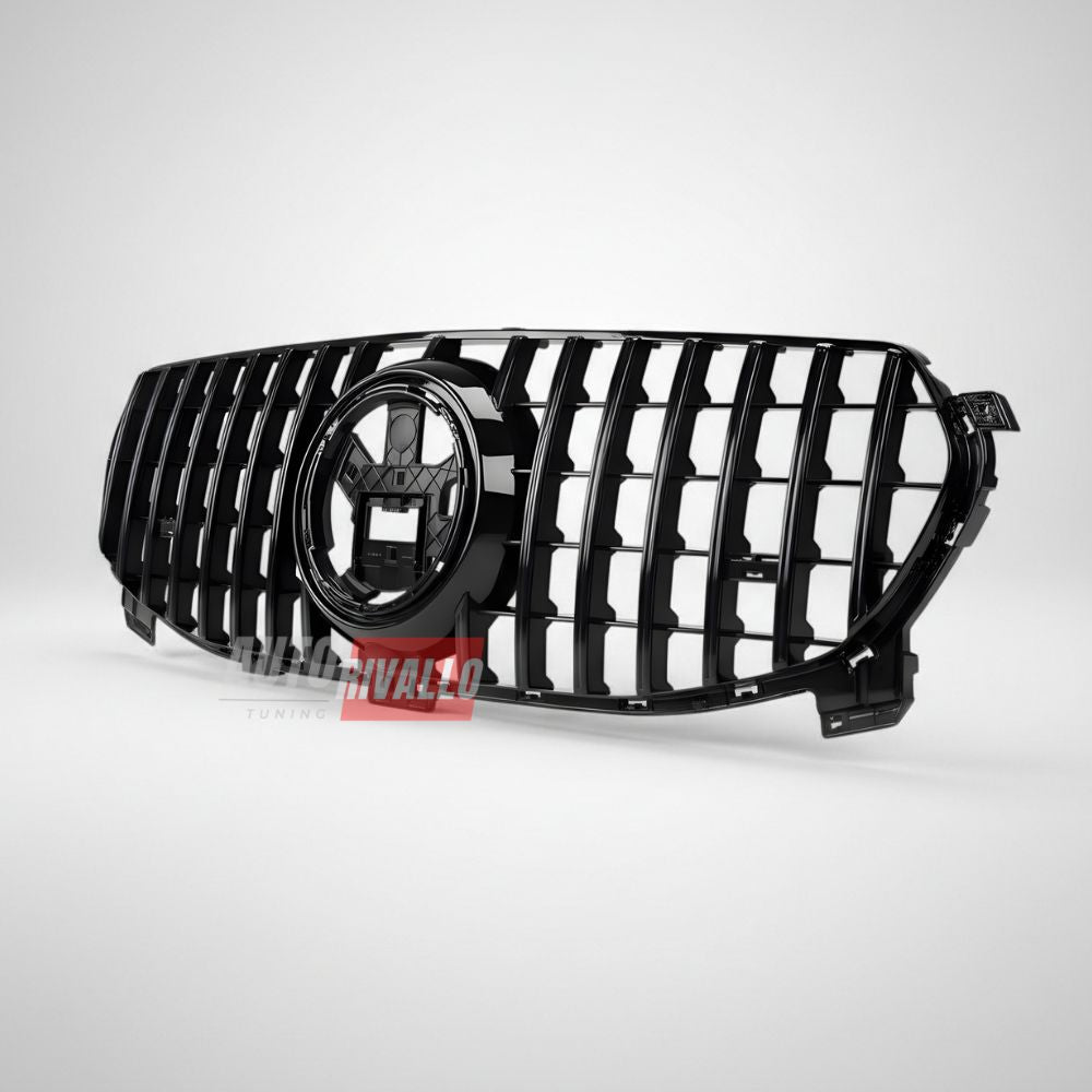 Mascherina Anteriore Mercedes GLE W167 2019-2023 AMG Look GTR, nero lucido.