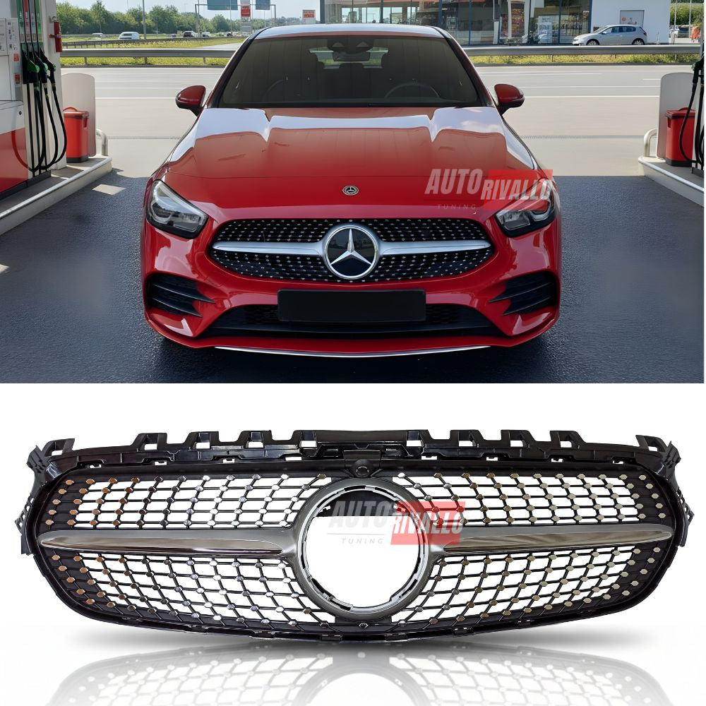 Griglia Mercedes B W247 Diamond Look Nera Premium - Trasforma il frontale in AMG Style