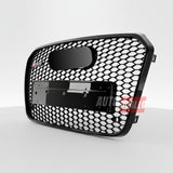 Griglia Audi A6 4G C7 (2010-2014) con logo RS6 e finitura nero lucido, installazione facile.