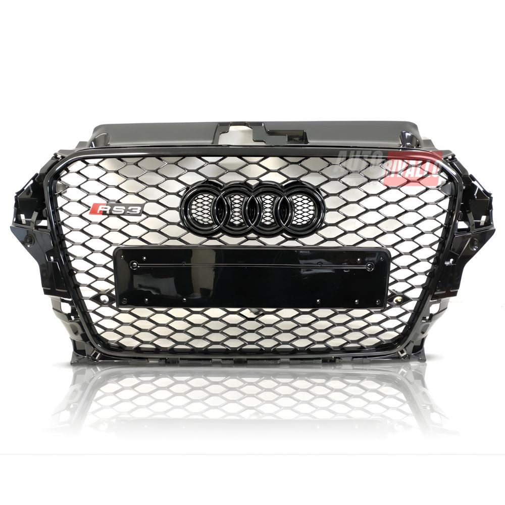 Audi A3 8V 2012-2016 Griglia Anteriore RS3 Look Nero Lucido - autorivallo