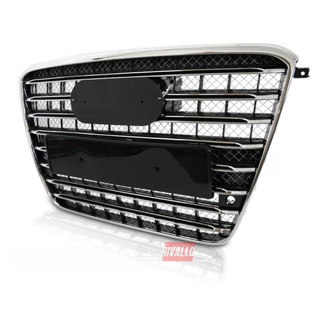 AUDI A8 D4 2009-2013 Griglia Anteriore S8 Look Nero Cromato - autorivallo
