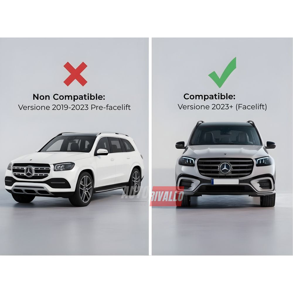 Griglia AMG Look per Mercedes GLS X167 2023-2026, stile Panamericana, facile installazione