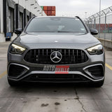 Vista frontale GLA H247 Facelift con griglia AMG GTR Look premium.