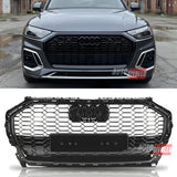 Griglia anteriore Audi Q5 FY 2021-2024 RSQ5 Look nero lucido. Design sportivo e nido d'ape