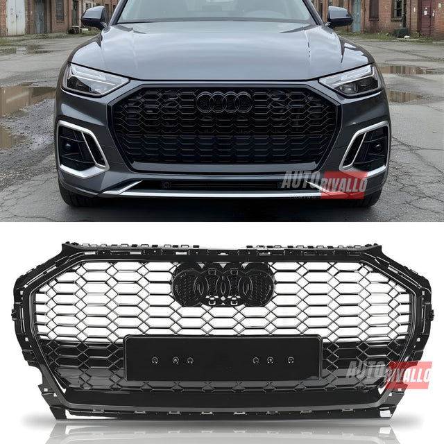 Griglia anteriore Audi Q5 FY 2021-2024 RSQ5 Look nero lucido. Design sportivo e nido d'ape