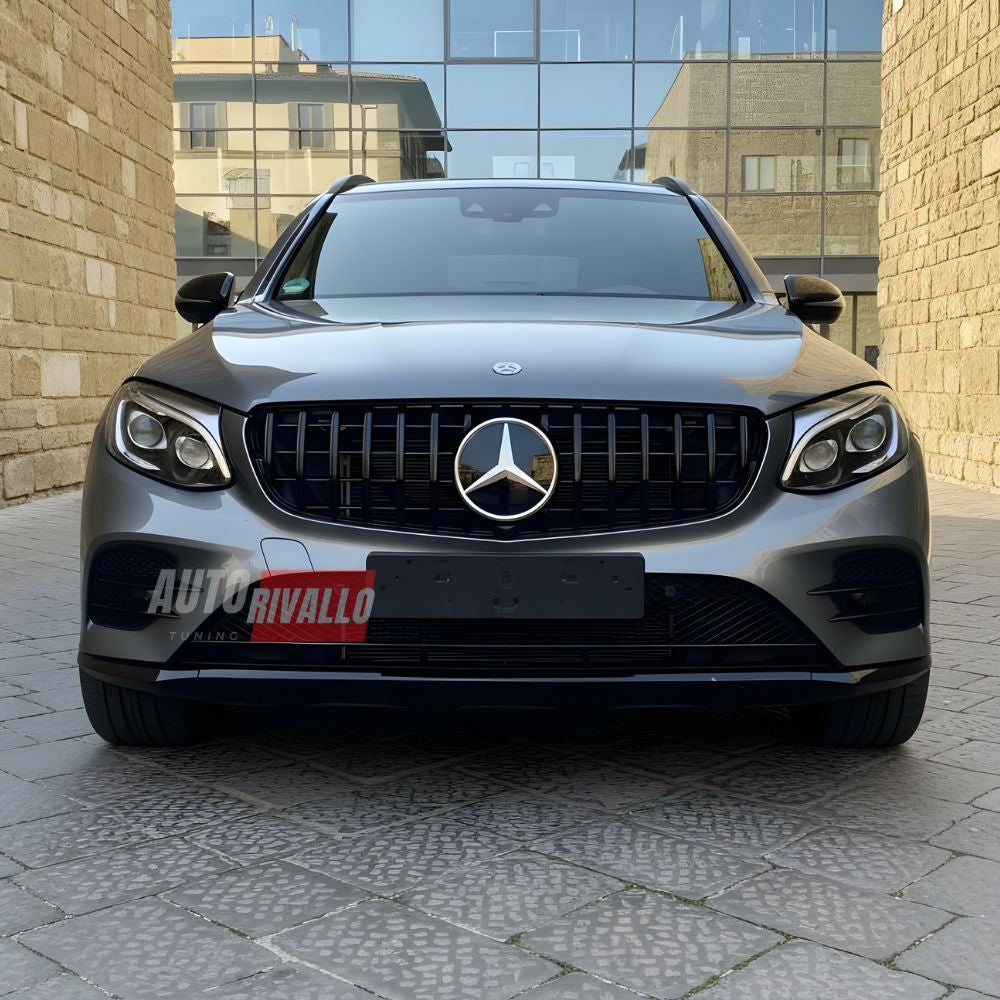Griglia frontale Mercedes GLC C253 2015-2019 GTR Look nero, predisposta 360°