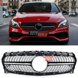 Griglia frontale Mercedes CLA C117 X117 2015-2019 Diamond Look nera. Calandra premium di eleganza sportiva.
