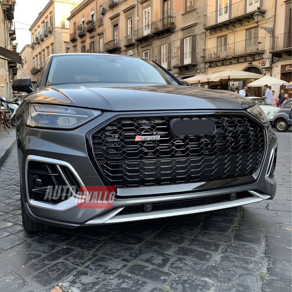 Griglia Audi Q5 FY 2021-2024 nido d'ape. RSQ5 Look per un frontale aggressivo
