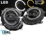 Mini R56 R57 2006-2014 Fari Anteriori Full LED Diurne Nero - autorivallo