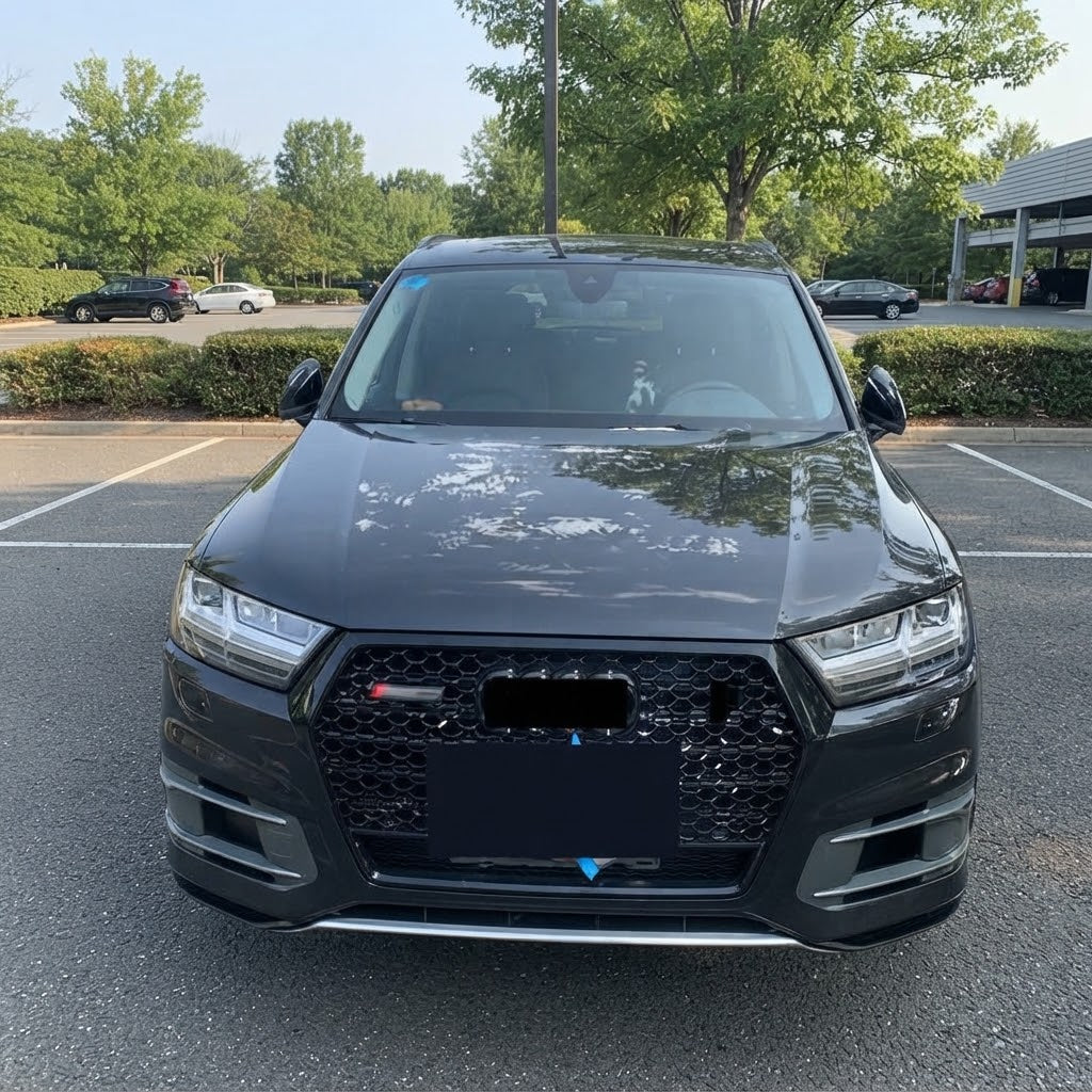 Mascherina anteriore Audi Q7 4M 2015-2019 in nero lucido RSQ7 Black Look