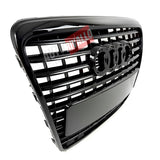 Mascherina anteriore Audi A6 C6 nera lucida con portatarga