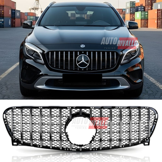 Calandra Mercedes GLA X156 Panamericana cromata 2013-2016. Design AMG Style per un look aggressivo